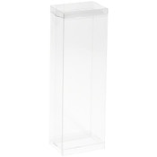 DollSafe Clear Folding Display Box for thin 7-8 inch Dolls and Action Figures, 3" W x 2" D x 8.5" H