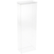 DollSafe Clear Folding Display Box for 14-16.5 inch Dolls and Action Figures, 6" W x 3" D x 17" H
