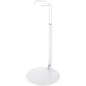 Plymor DSP-10W White Adjustable Doll Stand, fits 16, 17, 18, 19, 20, 21, 22, 23, and 24 inch Dolls or Action Figures, Waist is 2.5" - 3.5" wide, 7" - 9" around