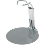Plymor DSP-20S Silver Adjustable Action Figure Stand, fits 3.75 and 4 inch Action Figures, Waist is 0.75" - 1" wide, 2.5" - 3" around