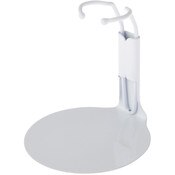 Plymor DSP-20W White Adjustable Action Figure Stand, fits 3.75 and 4 inch Action Figures, Waist is 0.75" - 1" wide, 2.5" - 3" around