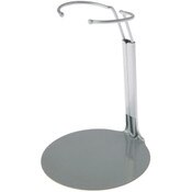 Plymor DSP-4175S Silver Adjustable Doll Stand, fits 7, 7.5, 8, 8.5, and 9 inch Dolls or Action Figures, Waist is 1.75" - 2.25" wide, 5" - 6" around