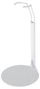 Plymor DSP-5125W White Adjustable Doll Stand, fits 10, 11, and 12 inch Slim Waist Dolls, waist adjusts from 3.25 to 4 inches around