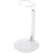 Plymor DSP-60W White Adjustable Doll Stand, fits 10, 11, 12, 13, and 14 inch Dolls or Action Figures, Waist is 2" - 2.5" wide, 5.5" - 7" around