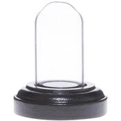 Glass Dome with Black Wood Veneer Base - 1" x 2"