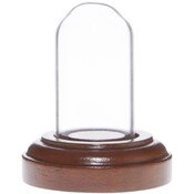 Glass Dome with Walnut Veneer Base - 1" x 2"