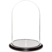 Glass Dome with Black Wood Veneer Base - 9.75" x 15"