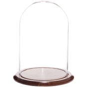 Glass Dome with Walnut Base - 9.75" x 15"