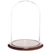 Glass Dome with Walnut Base - 9.75" x 15"