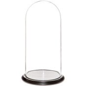 Glass Dome with Black Wood Veneer Base - 9.75" x 20"