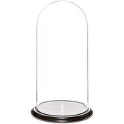 Glass Dome with Black Wood Veneer Base - 9.75" x 20"