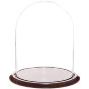 Glass Dome with Walnut Base - 11.75" x 15"