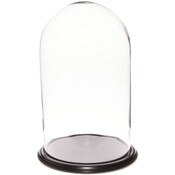 Glass Dome with Black Wood Veneer Base - 11.75" x 20"