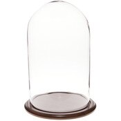 Glass Dome with Walnut Base - 11.75" x 20"
