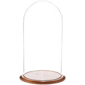 Glass Dome with Oak Base - 11.75" x 23"