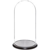 Glass Dome with Black Wood Veneer Base - 11.75" x 23"