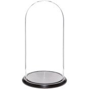 Glass Dome with Black Wood Veneer Base - 11.75" x 23"