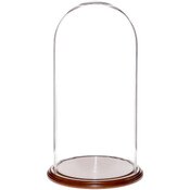 Glass Dome with Walnut Veneer Base - 11.75" x 23"