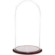 Glass Dome with Walnut Base - 11.75" x 23"