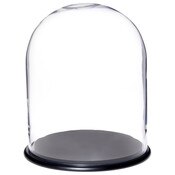 Glass Dome with Black MDF Wood Base - 13" x 16"