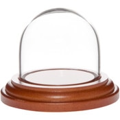 Glass Dome with Walnut MDF Base - 1.875" x 1.875"