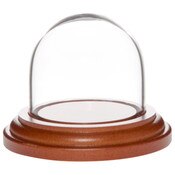 Glass Dome with Walnut MDF Base - 1.875" x 1.875"