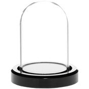 Glass Dome with Black Acrylic Base - 1.85" x 2.875"