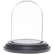 Glass Dome with Black MDF Wood Base - 1.85" x 2.875"