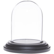 Glass Dome with Black MDF Wood Base - 1.85" x 2.875"