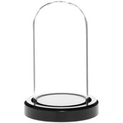 Glass Dome with Black Acrylic Base - 1.85" x 3.5"