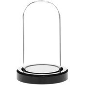 Glass Dome with Black Acrylic Base - 1.85" x 3.5"