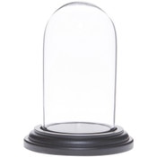 Glass Dome with Black MDF Wood Base - 1.85" x 3.5"