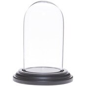 Glass Dome with Black MDF Wood Base - 1.85" x 3.5"