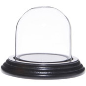 Glass Dome with Black Wood Veneer Base - 2.5" x 2.5"