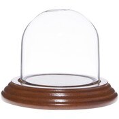 Glass Dome with Walnut Veneer Base - 2.5" x 2.5"