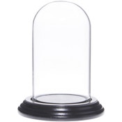 Glass Dome with Black Wood Veneer Base - 2.5" x 4.5"