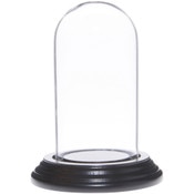 Glass Dome with Black Wood Veneer Base - 2" x 4"
