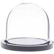 Glass Dome with Black Acrylic Base - 3" x 3"