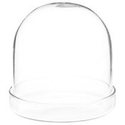 Plymor 3" x 3" Glass Display Dome Cloche (Clear Glass Tray Base)