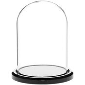 Glass Dome with Black Acrylic Base - 3" x 4"