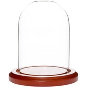 Glass Dome with Walnut MDF Base - 3" x 4"