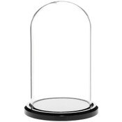Glass Dome with Black Acrylic Base - 3" x 5"