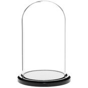 Glass Dome with Black Acrylic Base - 3" x 5"