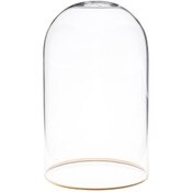 Plymor 3" x 5" Glass Display Dome Cloche with Gold Rim (no Base)