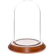 Glass Dome with Walnut Veneer Base - 3" x 5"
