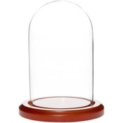Glass Dome with Walnut MDF Base - 3" x 5"