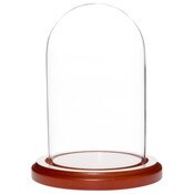 Glass Dome with Walnut MDF Base - 3" x 5"