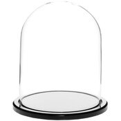 Glass Dome with Black Acrylic Base - 4.5" x 6"