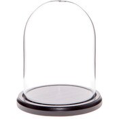 Glass Dome with Black MDF Wood Base - 4.5" x 6"