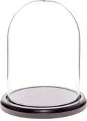 Glass Dome with Black MDF Wood Base - 4.5" x 6"